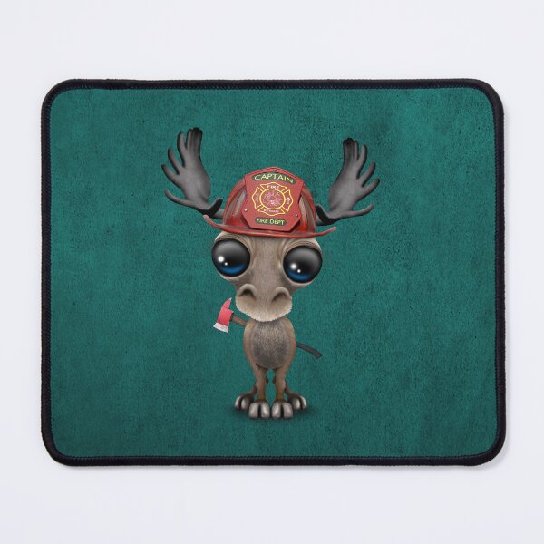Item preview, Cute Baby Moose Firefighter designed and sold by JeffBartels.