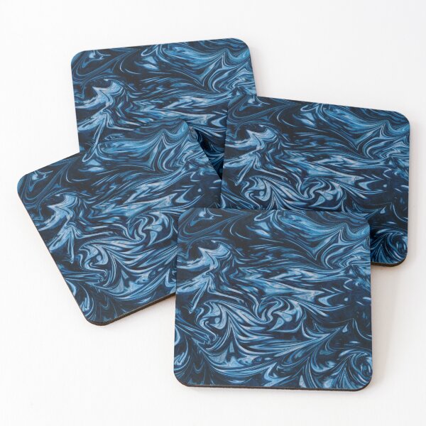 Item preview, Blue Swirled Gemstone Texture Fluid Art designed and sold by nimreninmu.
