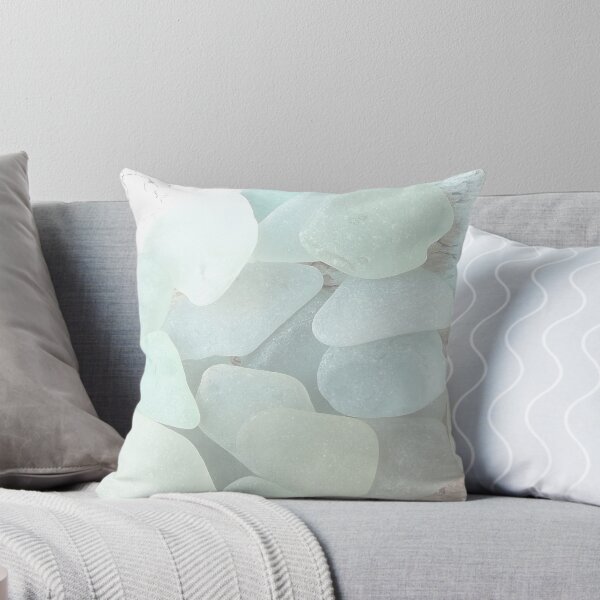 Item preview, Coastal Pale Turquoise Sea Glass on Weathered Faded Light Wood - Beach Aesthetic - Photo 2 of 8 designed and sold by Beachy.