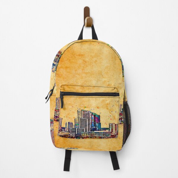 Item preview, Downtown Austin skyline - colorful painting designed and sold by NickoPrints.