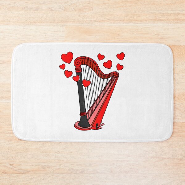 Item preview, Harp Wedding Harpist Valentines designed and sold by doodlerob.