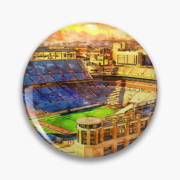 Item preview, Darrell K Royal-Texas Memorial Stadium in Austin at sunset - pen and watercolor designed and sold by NickoPrints.