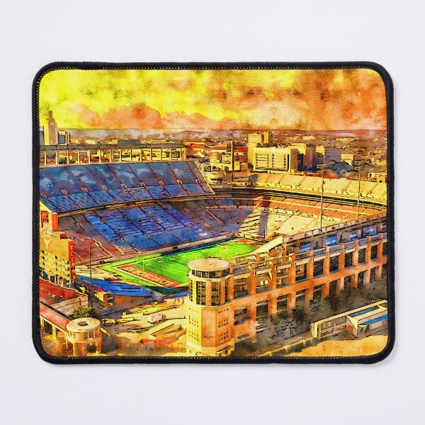 Item preview, Darrell K Royal-Texas Memorial Stadium in Austin at sunset - pen and watercolor designed and sold by NickoPrints.