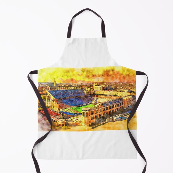 Item preview, Darrell K Royal-Texas Memorial Stadium in Austin at sunset - pen and watercolor designed and sold by NickoPrints.