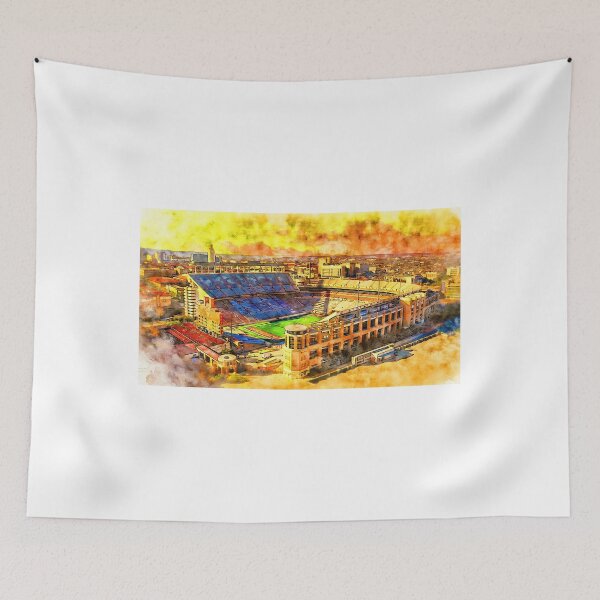 Item preview, Darrell K Royal-Texas Memorial Stadium in Austin at sunset - pen and watercolor designed and sold by NickoPrints.