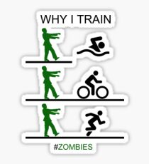 Zombie Triathlon Training Sticker