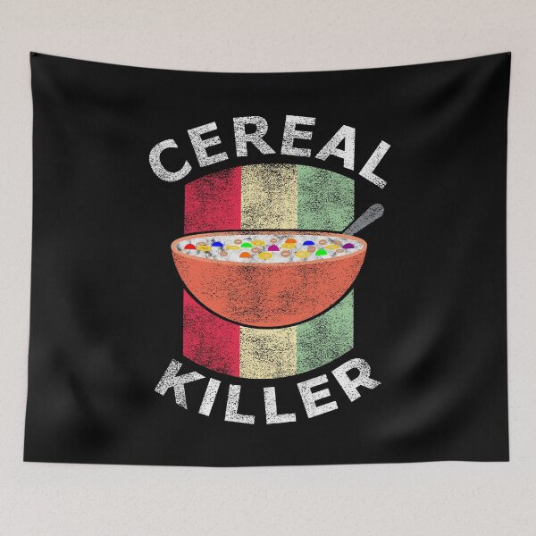 Item preview, Vintage Cereal Killer Food Pun Funny Cereal Box Breakfast Cereal Milk AugustBrees  designed and sold by AugustBrees.