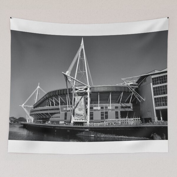 Item preview, Match Day Principality Stadium, Cardiff, in Black + White designed and sold by MaclarenPhoto.