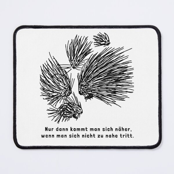 Item preview, Inspirational quote with porcupines: You only get closer if you don't get too close. Please keep your distance. designed and sold by sopfanna.