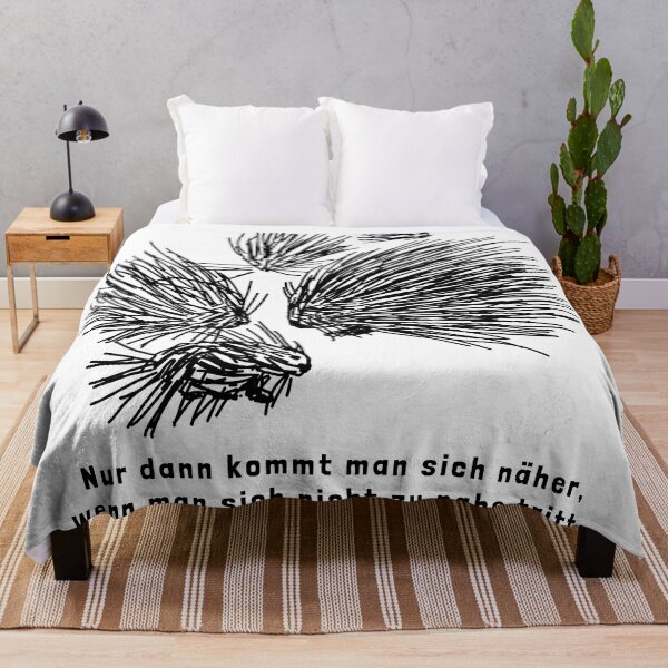 Item preview, Inspirational quote with porcupines: You only get closer if you don't get too close. Please keep your distance. designed and sold by sopfanna.