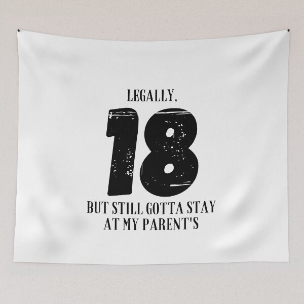 Item preview, Funny 18th birthday quote, Happy 18th Birthday designed and sold by Kritika 99.