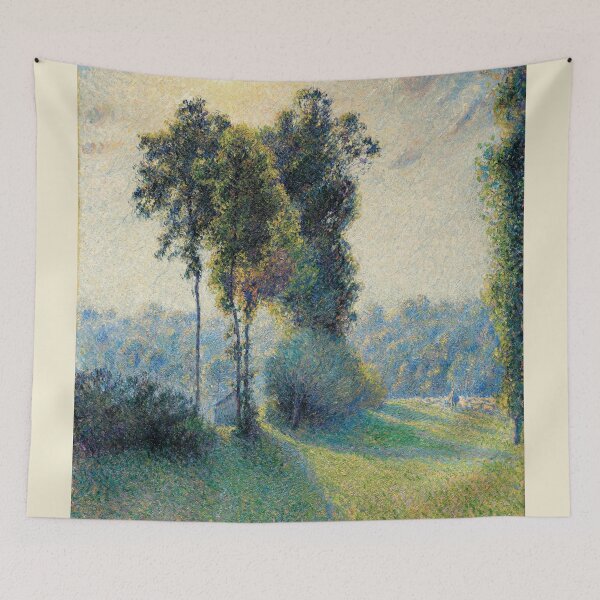 Item preview, Landscape at Saint-Charles, near Gisors, Sunset (1891) by Camille Pissarro designed and sold by theartsycamper.