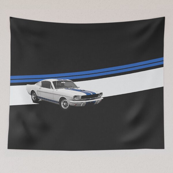 Item preview, Classic American Muscle Car With Blue Stripes designed and sold by ApexFibers.