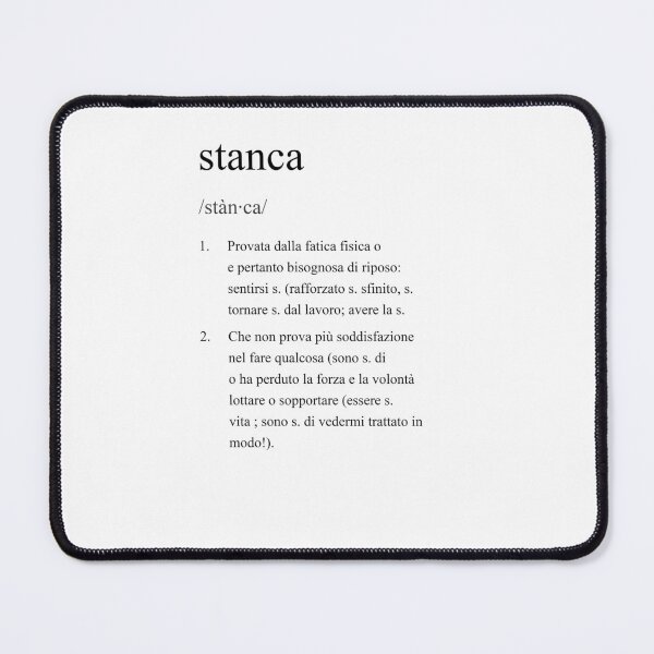 Item preview, Stanca definizione parola italiana designed and sold by CodingStore ★★★★★.