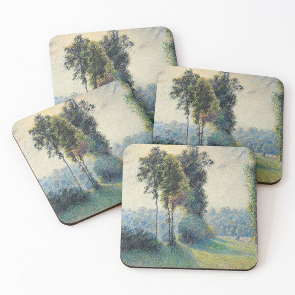 Item preview, Landscape at Saint-Charles, near Gisors, Sunset (1891) by Camille Pissarro designed and sold by theartsycamper.