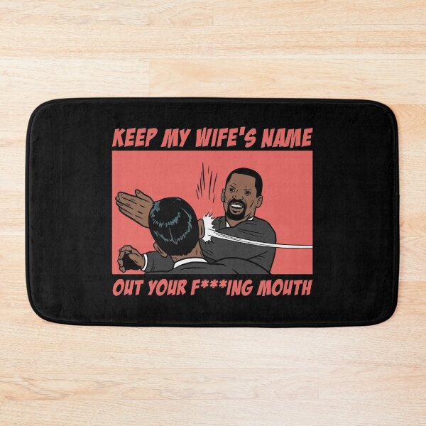 Item preview, Keep my wife's name out your mouth Oscar Slap Funny Meme, sticker and T-shirt designed and sold by Eddyed.