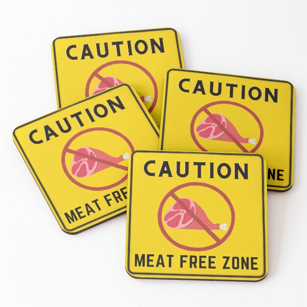 Item preview, CAUTION MEAT FREE ZONE designed and sold by Surfing Designs.Life.