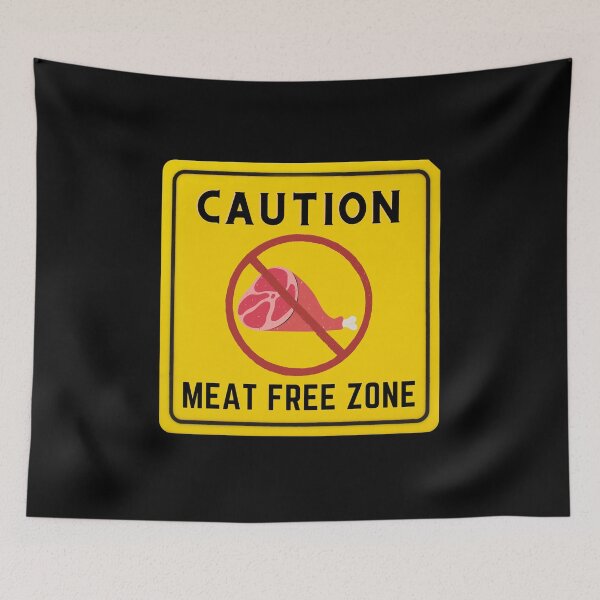 Item preview, CAUTION MEAT FREE ZONE designed and sold by Surfing Designs.Life.