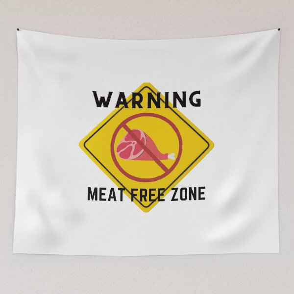 Item preview, WARNING MEAT FREE ZONE designed and sold by Surfing Designs.Life.