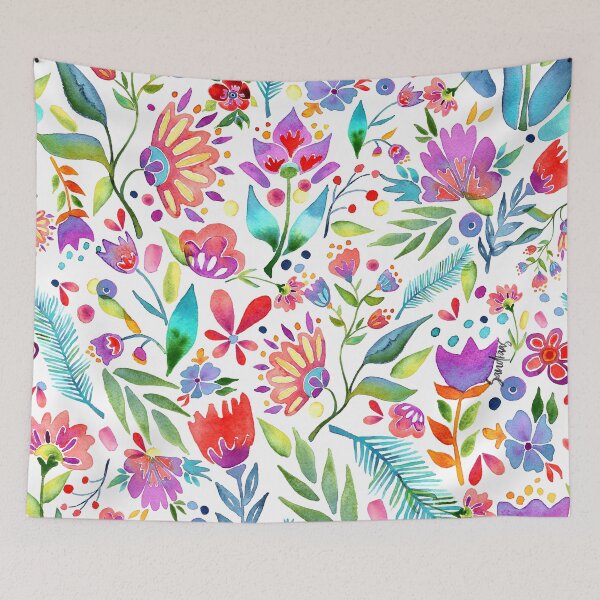 Item preview, Maximum Folk Florals designed and sold by SandraArtStudio.