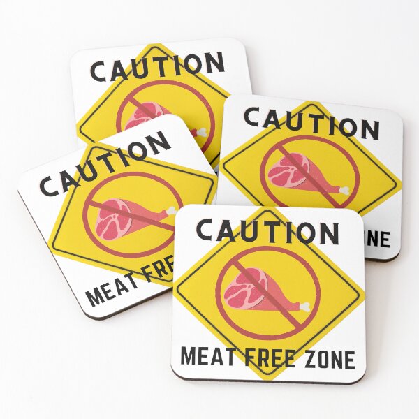 Item preview, CAUTION MEAT FREE ZONE designed and sold by Surfing Designs.Life.