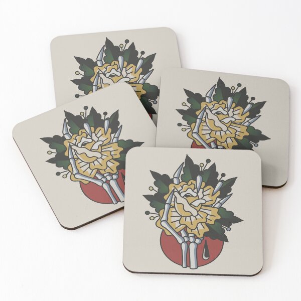Item preview, Skeleton Grasping a Yellow Rose designed and sold by Aaron Bastian.