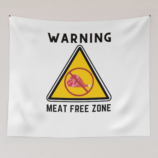 Item preview, WARNING MEAT FREE ZONE designed and sold by Surfing Designs.Life.