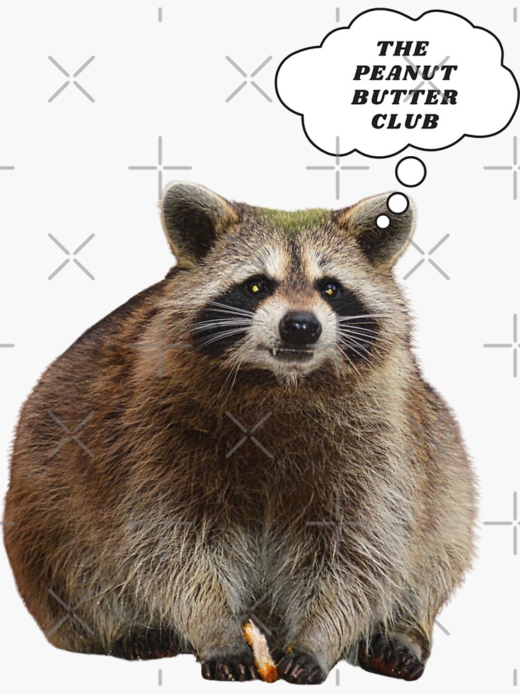 "Raccoons of the Peanut Butter Club" Sticker by rconyard Redbubble