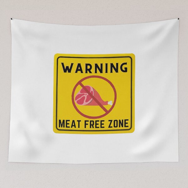 Item preview, WARNING MEAT FREE ZONE designed and sold by Surfing Designs.Life.