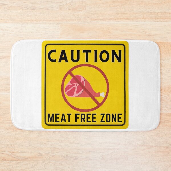 Item preview, CAUTION MEAT FREE ZONE designed and sold by Surfing Designs.Life.