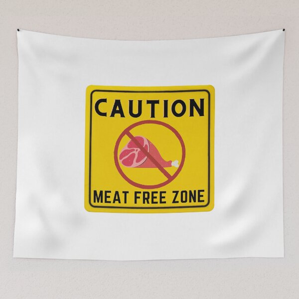 Item preview, CAUTION MEAT FREE ZONE designed and sold by Surfing Designs.Life.