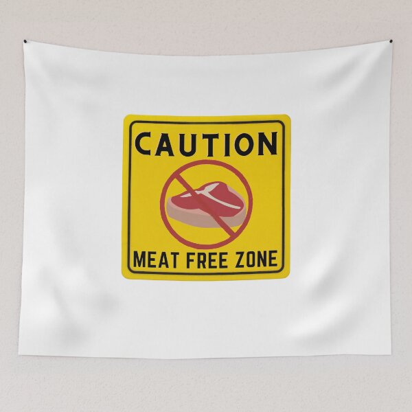Item preview, CAUTION MEAT FREE ZONE designed and sold by Surfing Designs.Life.