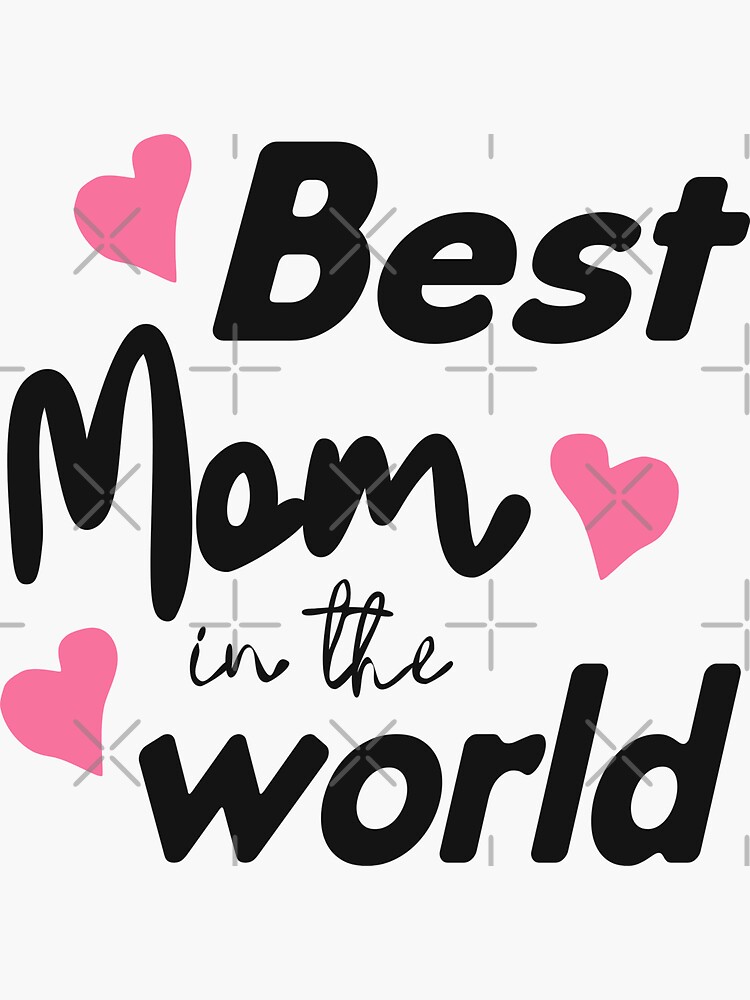"Vintage Best Mom in the world Typography " Sticker by XTrends Redbubble