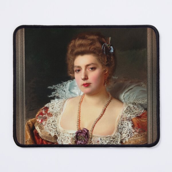 Item preview, Portrait d’une Femme Portant des Perles by Gustave Jean Jacquet Remastered Xzendor7 Classical Art Old Masters Reproductions designed and sold by Xzendor7 Digital Art Creations.