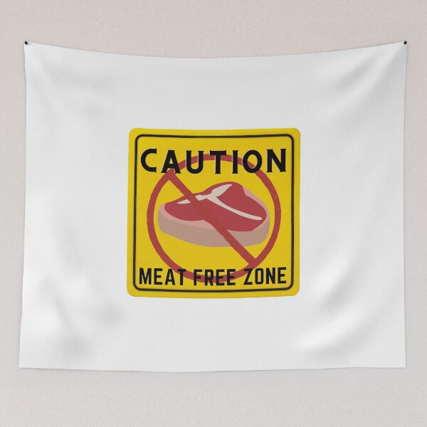 Item preview, CAUTION MEAT FREE ZONE designed and sold by Surfing Designs.Life.