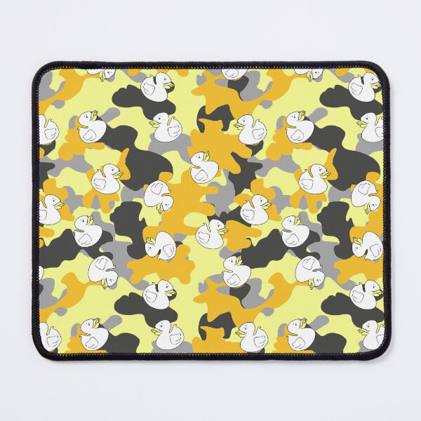 Item preview, Plastic duck toy on yellow military background designed and sold by Elena Ivan - Papadopoulou.