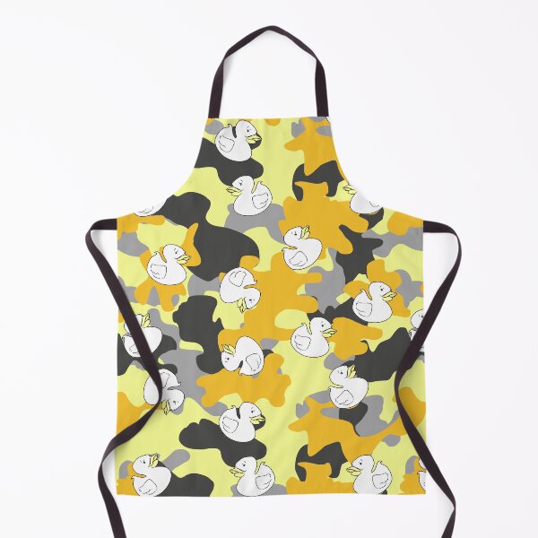 Item preview, Plastic duck toy on yellow military background designed and sold by Elena Ivan - Papadopoulou.