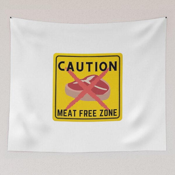 Item preview, CAUTION MEAT FREE ZONE designed and sold by Surfing Designs.Life.
