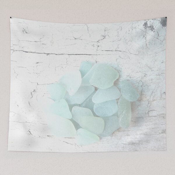 Item preview, Coastal Pale Turquoise Sea Glass on Weathered Faded Light Wood - Beach Aesthetic - Photo 3 of 8 designed and sold by Beachy.