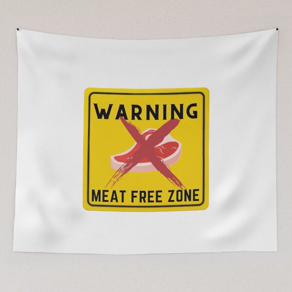 Item preview, WARNING MEAT FREE ZONE designed and sold by Surfing Designs.Life.