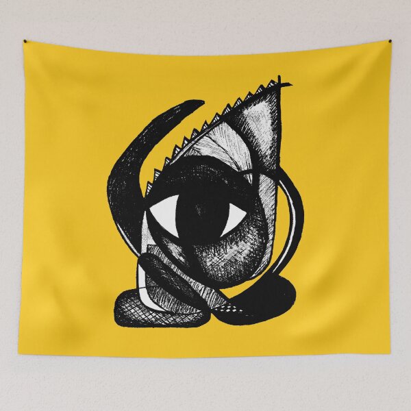 Item preview, "I see you" - African Symbolic Surrealist Art - Yellow designed and sold by Tony Cisse.