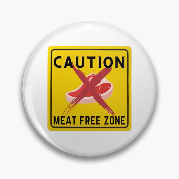 Item preview, CAUTION MEAT FREE ZONE designed and sold by Surfing Designs.Life.