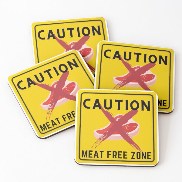 Item preview, CAUTION MEAT FREE ZONE designed and sold by Surfing Designs.Life.