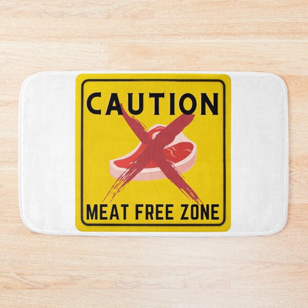 Item preview, CAUTION MEAT FREE ZONE designed and sold by Surfing Designs.Life.
