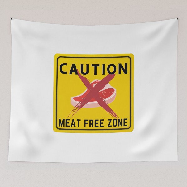 Item preview, CAUTION MEAT FREE ZONE designed and sold by Surfing Designs.Life.