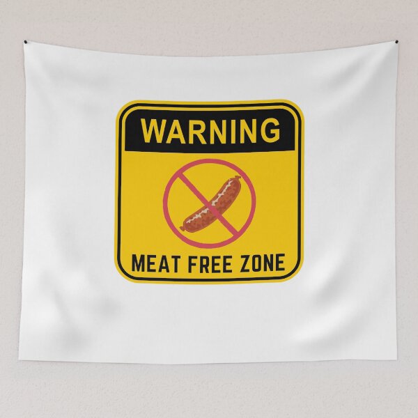 Item preview,  WARNING MEAT FREE ZONE designed and sold by Surfing Designs.Life.