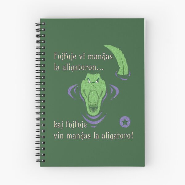 Item preview, Fojfoje vi manĝas la aligatoron... (flava kaj purpuro) designed and sold by Zebastjan Johanzen.