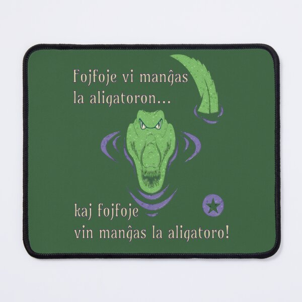 Item preview, Fojfoje vi manĝas la aligatoron... (flava kaj purpuro) designed and sold by Zebastjan Johanzen.