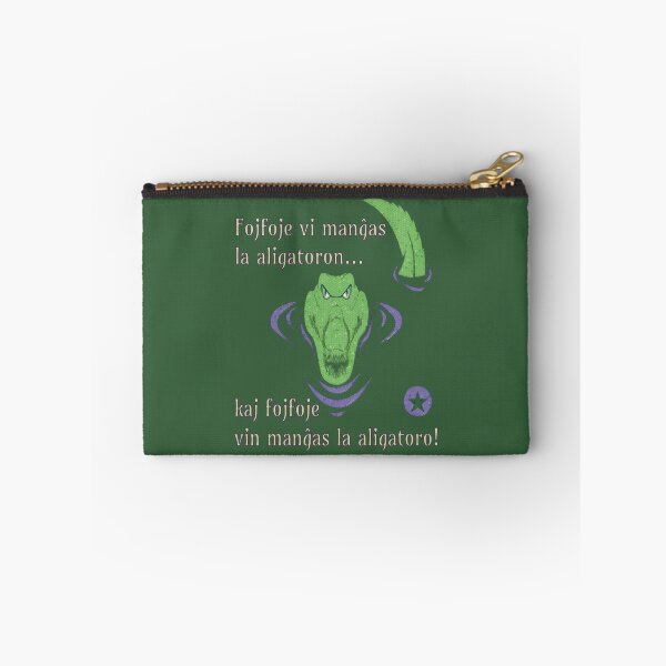 Item preview, Fojfoje vi manĝas la aligatoron... (flava kaj purpuro) designed and sold by Zebastjan Johanzen.