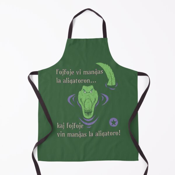 Item preview, Fojfoje vi manĝas la aligatoron... (flava kaj purpuro) designed and sold by Zebastjan Johanzen.